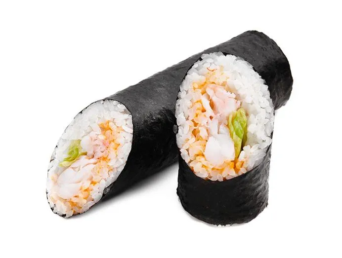 Хэнд ролл с креветкой + соус на выбор